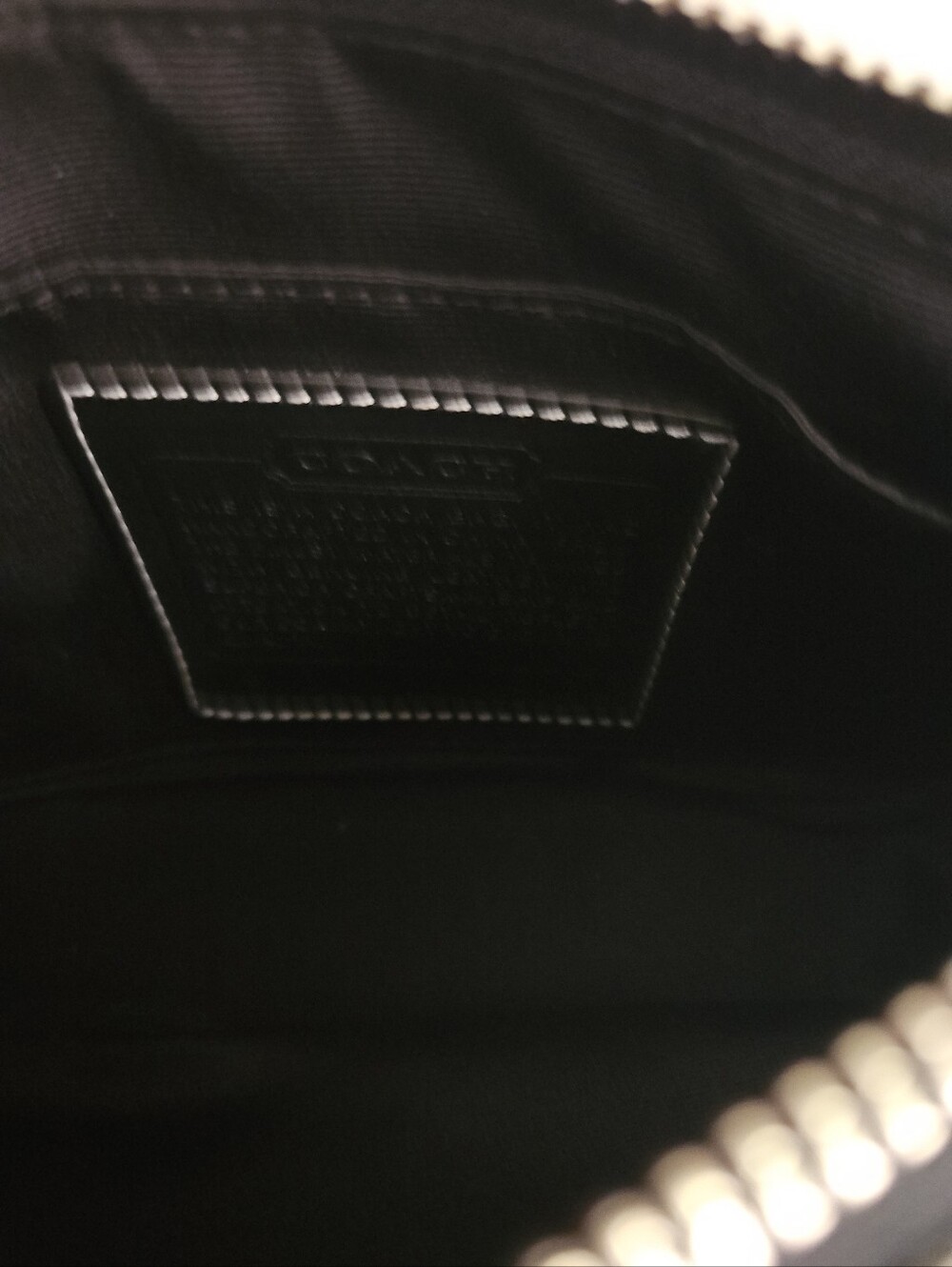 Coach Black Mini Leather Pouch with Zip - Picture 6 of 6